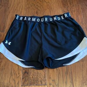 Black and White Under Armor Shorts